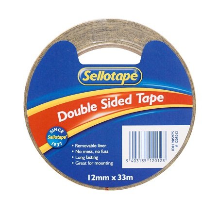 Sellotape 1205 12mm x 33m Double-Sided Tape