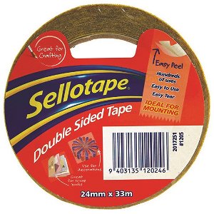 Sellotape 1205 24mm x 33m Double-Sided Tape