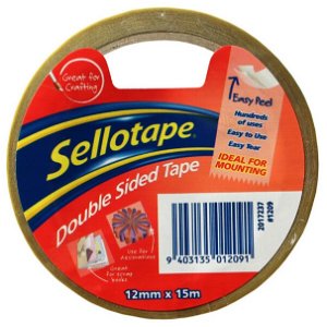 Sellotape 1209 12mm x 15m Double-Sided Tape