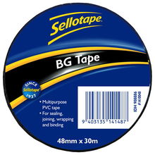 view Sellotape 1410 48mm x 30m BG Tape - Black