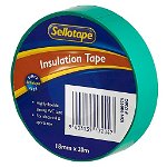 Sellotape 1720G 18mmx20m Insulation Tape - Green