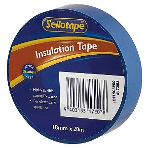 Sellotape 1720U 18mmx20m Insulation Tape - Blue