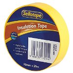 Sellotape 1720Y 18mmx20m Insulation Tape - Yellow