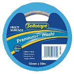 Sellotape 18mm x 50m Premium+ Multi Surface Washi Masking Tape