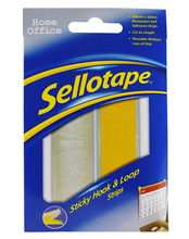 view Sellotape 20mm x 450mm Sticky Hook & Loop Strip Permanent