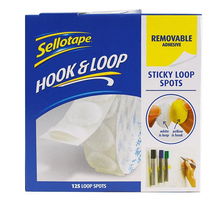 view Sellotape 22mm Sticky Loop Spots Removable - 125 Pack