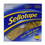 Sellotape 22mm Sticky Hook Spots Permanent - 125 Pack