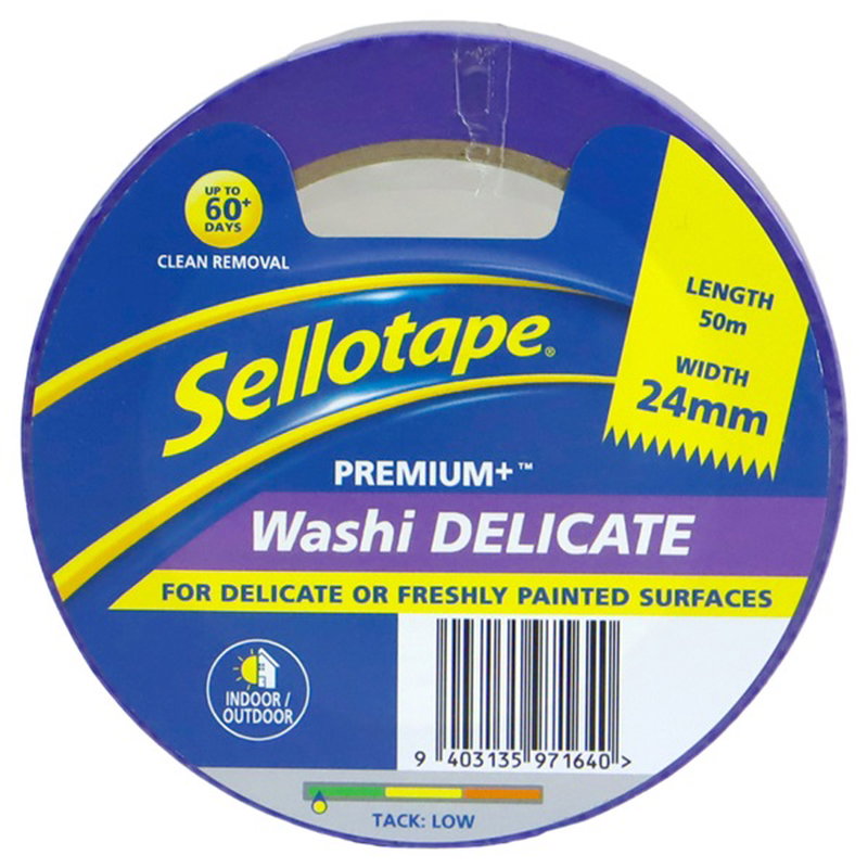 Sellotape 24mm x 50m Washi Premium+ Delicate Tape