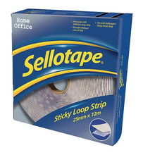 view Sellotape 25mm x 12m Sticky Loop Strip Permanent