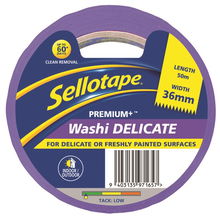 view Sellotape 36mm x 50m Washi Premium+ Delicate Tape