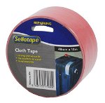 Sellotape 4706R 48mm x 10m Cloth Tape - Red