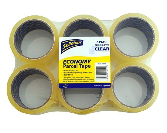 Sellotape 48mm x 50m Parcel Tape Clear - 6 Pack