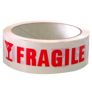 Sellotape 36mm x 125mm Fragile Rippable Label Tape Red/White- 260 Labels