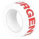 Sellotape 48mm x 250mm x 50m Urgent Rippable Label Tape Red/White - 200 Labels
