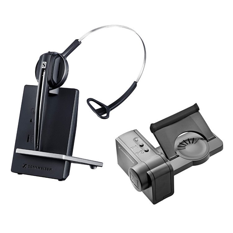 Sennheiser IMPACT D 10 DECT Over Head Wireless Mono Headset with Base Station & HSL10 Lifter - Connection to Deskphone Only