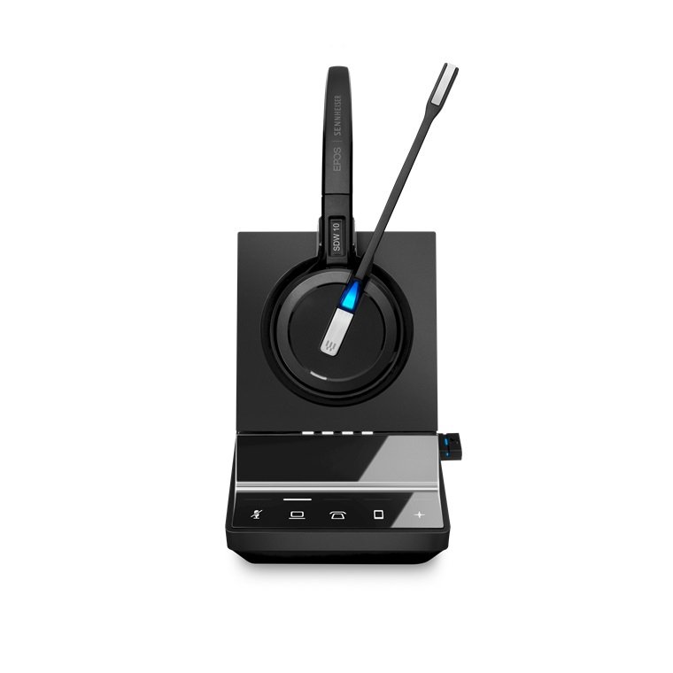 EPOS Sennheiser IMPACT SDW 5016 DECT Convertible Wireless Mono Headset with Base Station - Connection to Deskphone, PC/Softphone & Mobile Devices