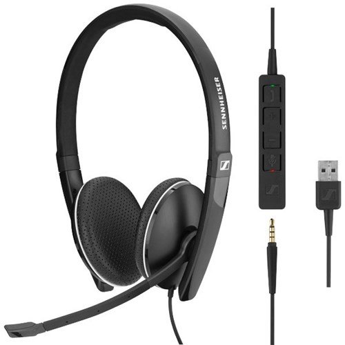 Sennheiser SC 165 USB Overhead Wired Stereo Headset - Black
