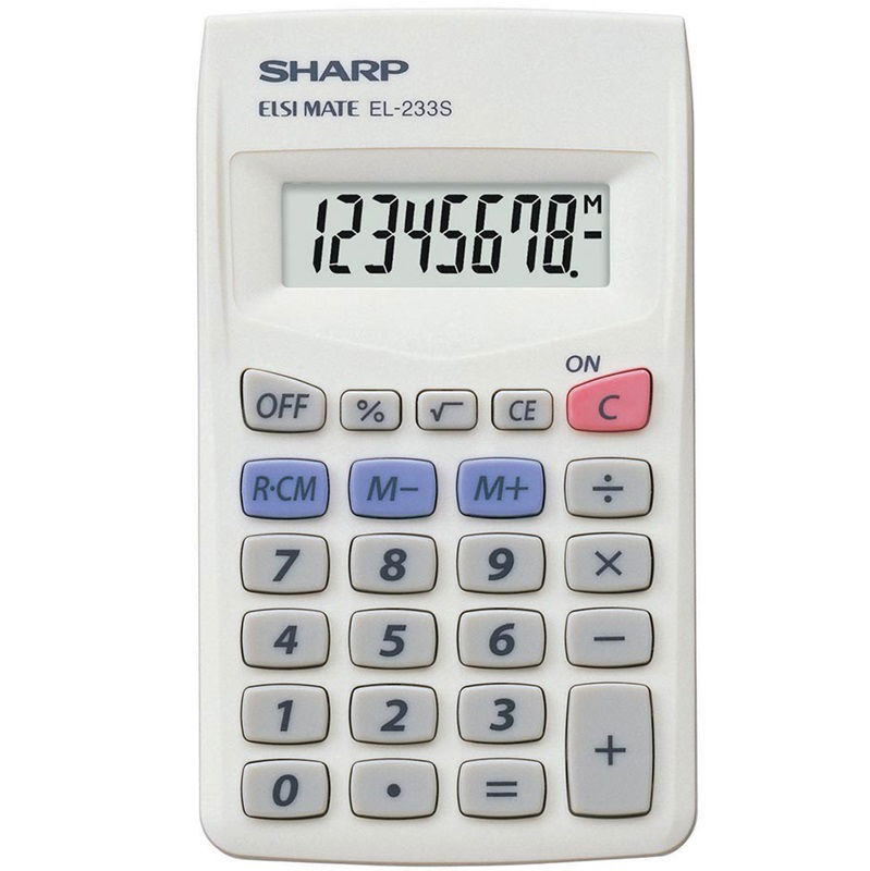 Sharp EL-233SB 8 Digit Pocket Calculator