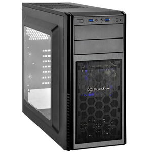 SilverStone Precision PS11B-W ATX Mid Tower Case - Black