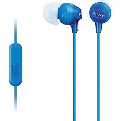 Sony MDR-EX15APLI In Ear Headphone with Smart Phone Control - Blue