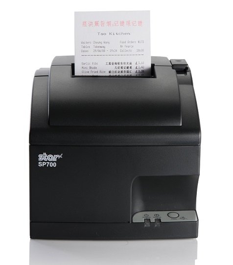 Star SP712D Dot Matrix Ethernet Receipt Printer with Tear Bar - Grey