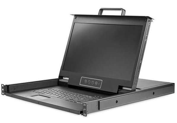Startech 1 Port 1U Rackmount KVM Console with 17 Inch Display, Built in Touchpad & Keyboard