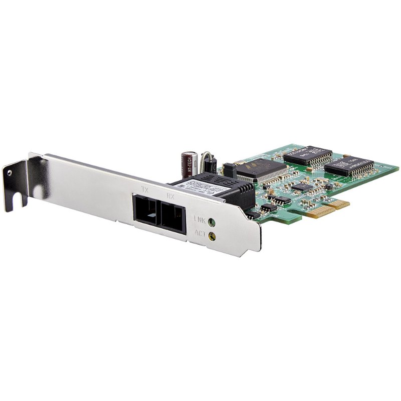 StarTech 1 Port PCI Express Gigabit Ethernet SC Fiber Network Card Adapter
