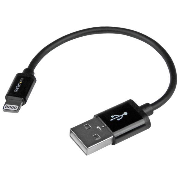 StarTech 15cm Lightning To USB Cable Black USBLT15CMB | Elive NZ