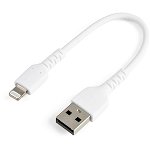 StarTech 15cm Durable USB-A to Lightning Charge & Sync Cable - White