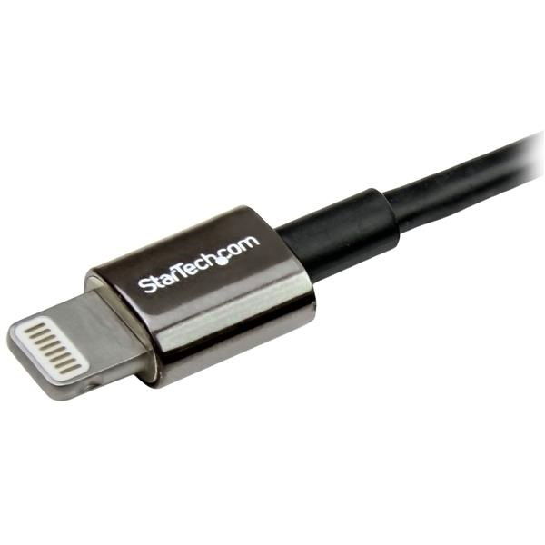 StarTech 1m Lightning To USB Metal Cable Black USBLTM1MBK | Elive NZ