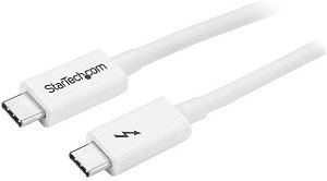 StarTech 1m Thunderbolt 3 USB-C Male to Male Cable - White