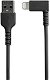 StarTech 1m USB 2.0 Type-A Male to Angled Lightning Male Cable - Black