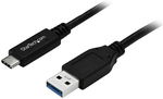 StarTech 1m USB 3.0 Type-A Male to USB-C Male Cable - Black