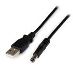 StarTech 1m USB to Type N Barrel 5V DC Power Cable - Black