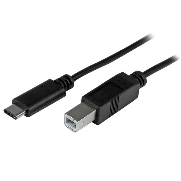 StarTech 1m USB 2.0 USB-C Male to Type-B Male Cable - Black