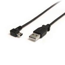 view StarTech 0.9m USB-A to Right Angle Mini Cable - Black