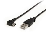 StarTech 0.9m USB-A to Right Angle Mini Cable - Black