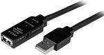 StarTech 20m USB 2.0 Male to Female Active Extension Cable - Black