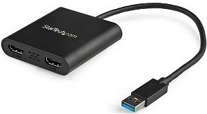 StarTech 4K USB 3.0 Type-A to 2x HDMI Adapter Female Adapter - Black