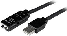 view StarTech 25m USB 2.0 Male to Female Active Extension Cable - Black