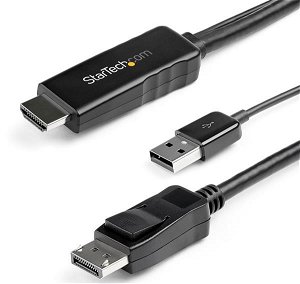 StarTech 2 m HDMI to DisplayPort Active Adapter - Black