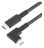 Startech 2M Rugged Right Angle USB-C Cable with 100W Power Delivery - Black