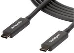 StarTech 2m Thunderbolt 3 USB-C Male to Male Cable with 100W Power Delivery - Black