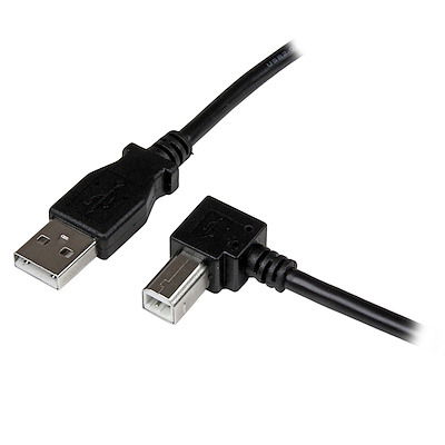 StarTech 2m USB 2.0 Type-A Male to Right Angle Type-B Male Cable - Black