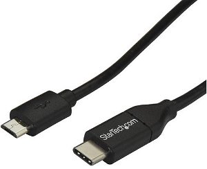 StarTech 2m USB 2.0 USB-C Male to Micro-B Male Cable - Black