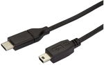 StarTech 2m USB 2.0 USB-C Male to Mini-B Male Cable - Black