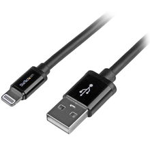 view StarTech 2m USB 2.0 to Lightning Braided Charge & Sync Cable - Black