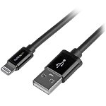 StarTech 2m USB 2.0 to Lightning Braided Charge & Sync Cable - Black