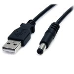 StarTech 2m USB to Type M Barrel Power Cable - Black