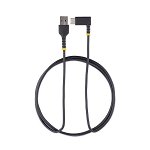 StarTech 30cm USB-C Charging Cable Right Angle - Black